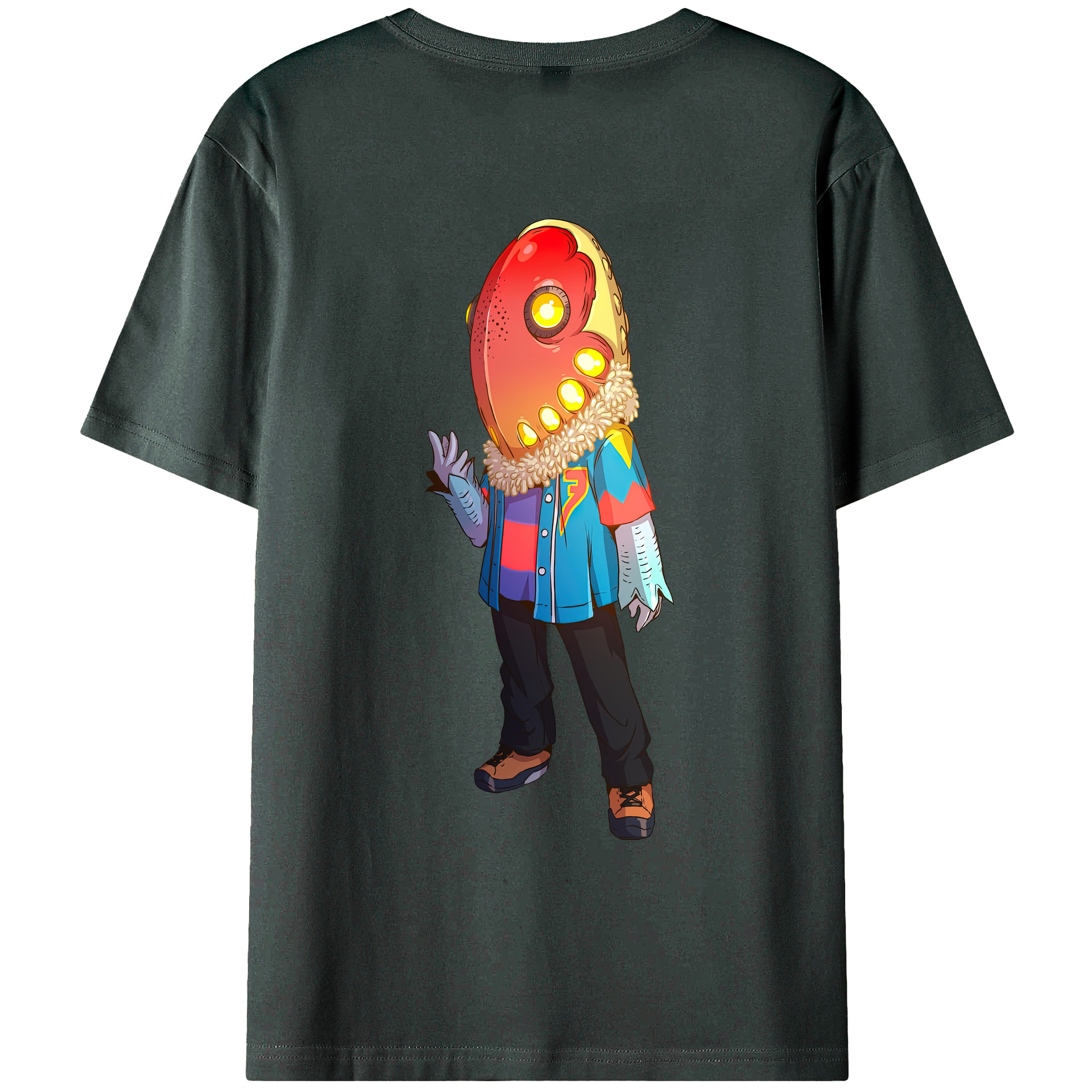 （画像用） ウルトラマン Ultraman 綿100％ メンズ半袖Tシャツ（バックプリント） 通気性